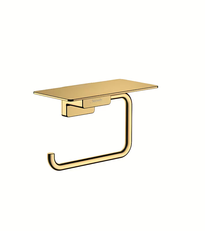 Hansgrohe addstoris držalo za toaletni papir s polico v izvedbi sijajnega zlata