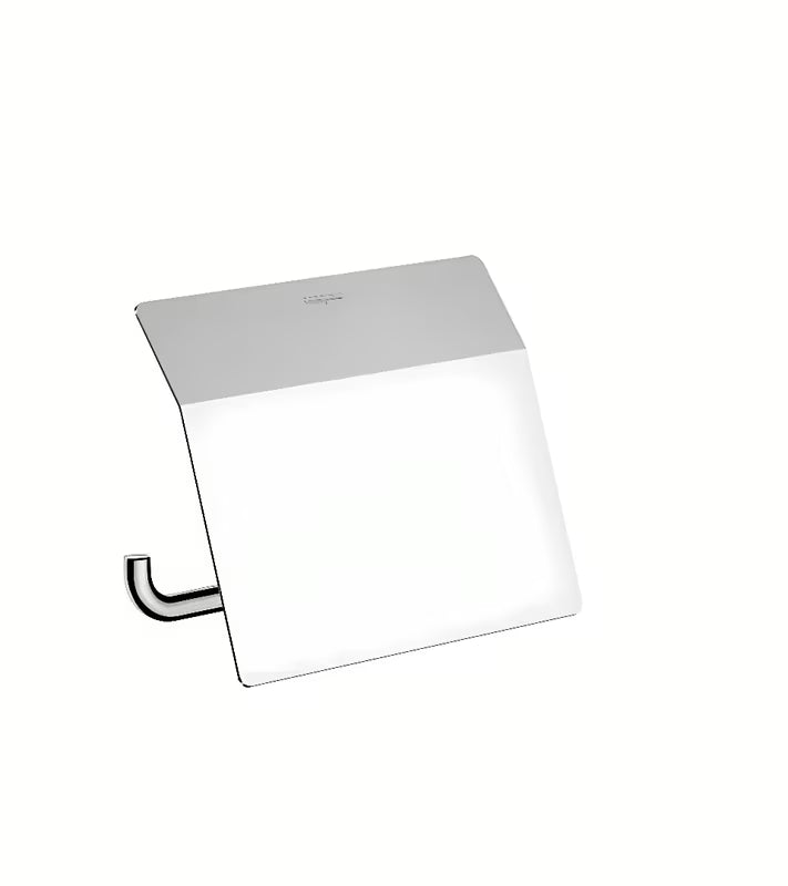 Kromirani stenski držalo za toaletni papir Hansgrohe addstoris s pokrovom