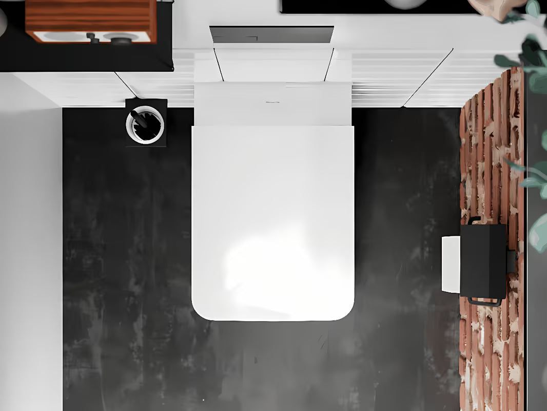 Stenska WC ščetka hansgrohe addstoris u mat crnoj boji z držalom od metala i stakla