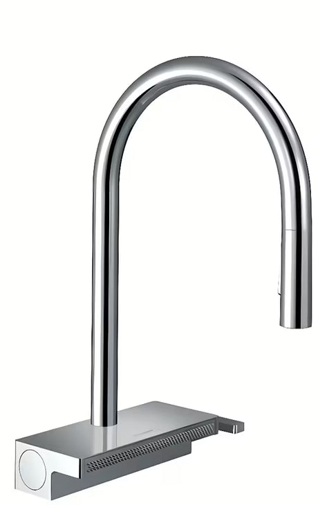 Kromirana armatura za pomivalno korito Hansgrohe Aquno z izvlečno prho s preklopom curka Select