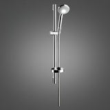 Hansgrohe Croma 100 tuš set v izvedbi chrome z ročno prho, drsno palico, cevjo, drsnikom in milnikom