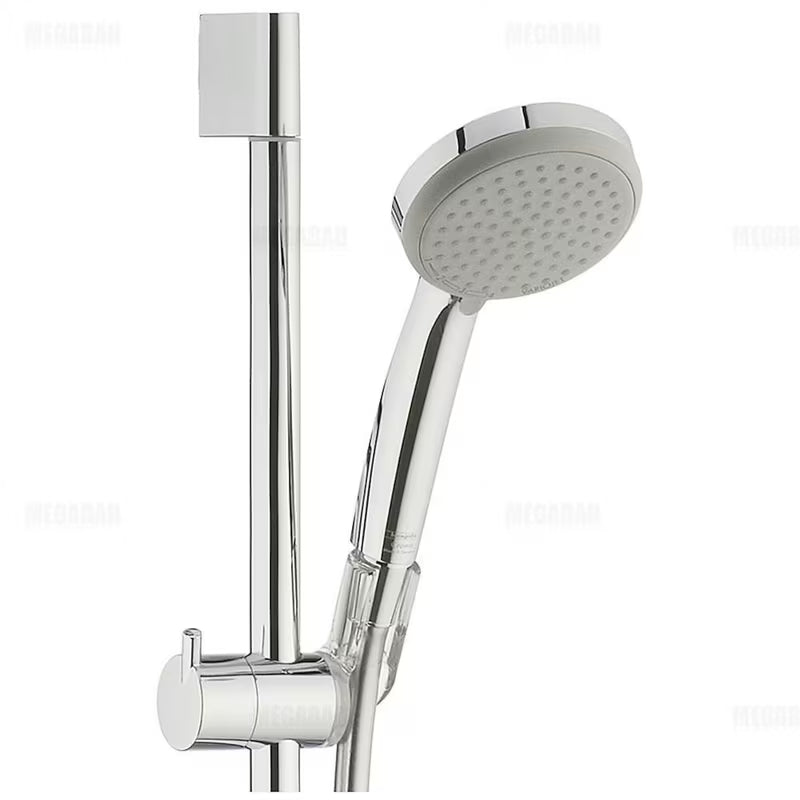 Hansgrohe Croma 100 tuš set v izvedbi chrome z ročno prho in drsno palico