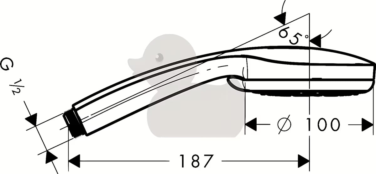 Ručni tuš Hansgrohe Croma 100 u kromu, promjera 100 mm i s četiri vrste mlaza