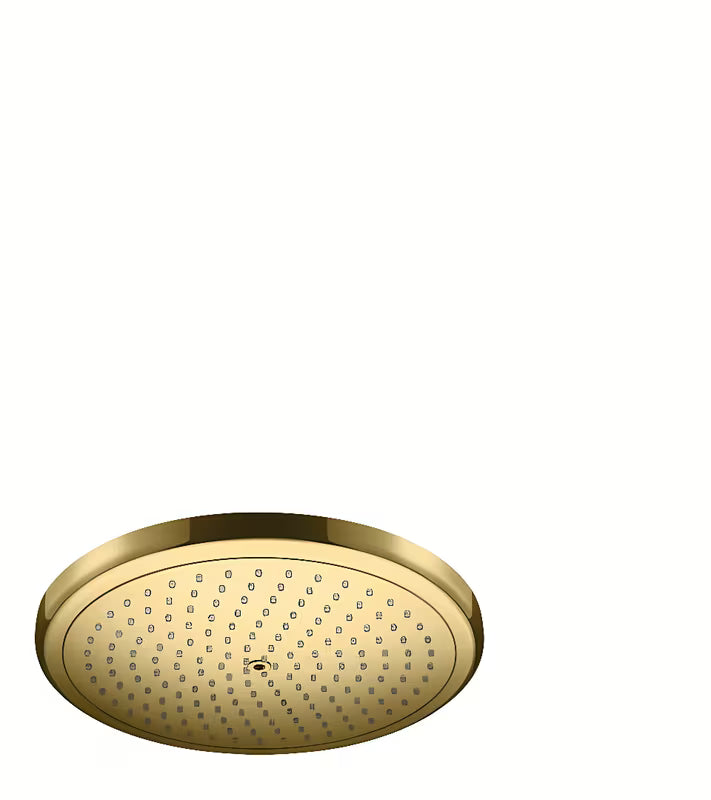 Okrogla nadglavna prha Hansgrohe Croma 280 mm v poliranem zlatem videzu s curkom RainAir
