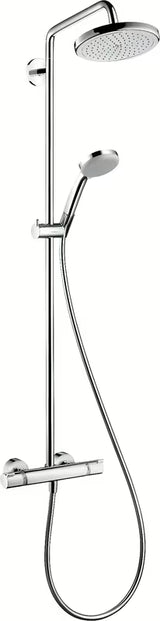 Hansgrohe Croma tušni sistem s termostatsko armaturo v izvedbi chrome z nadglavno prho 220 mm