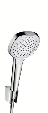 Hansgrohe Croma Select komplet za kad v beli/krom izvedbi z ročno prho 110 mm in gumbom Select