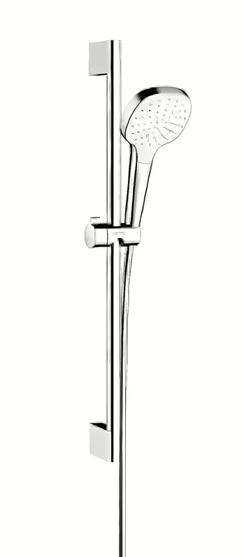 Hansgrohe Croma Select E tuš set v beli in krom izvedbi z ročno prho, drsnikom Unica in cevjo