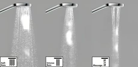 Hansgrohe Croma Select E tuš set u bijeloj i krom izvedbi s ručnim tušem i šipkom Unica