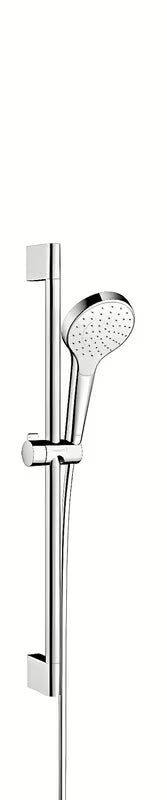 Hansgrohe Croma Select S tuš set v beli in krom izvedbi z ročno prho 1jet in pršno letvijo Unica
