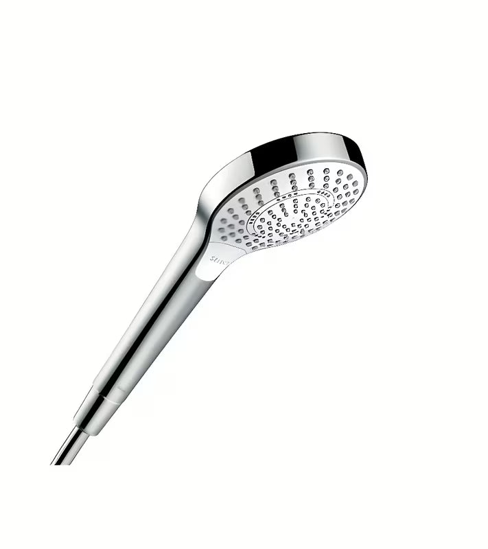 Ročna prha Hansgrohe Croma Select S v beli in krom barvi z gumbom Select