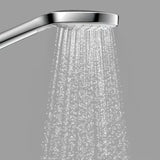 Ročna prha Hansgrohe Croma Select S v beli in krom barvi z gumbom Select in tremi curki