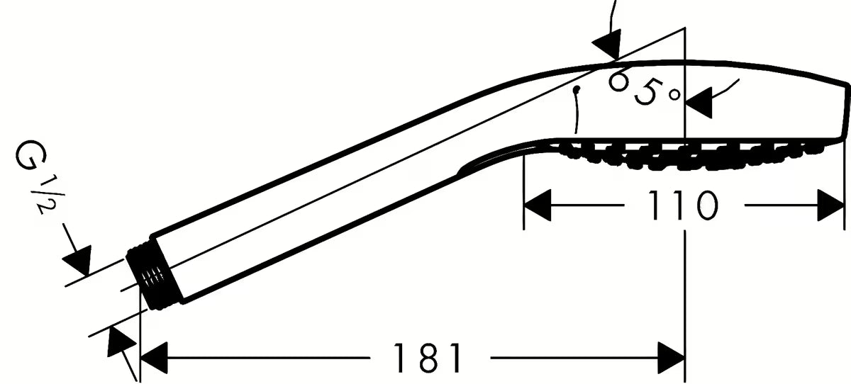 Ručni tuš Hansgrohe Croma Select S Vario bijela/krom z gumbom Select, promjer 110 mm