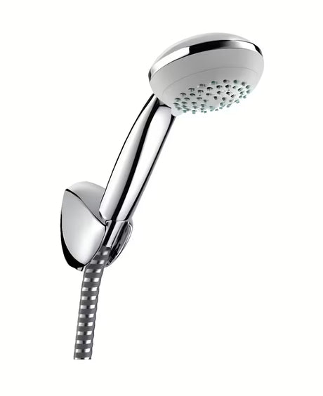 Hansgrohe Crometta 85 kadna tuš set v krom izvedbi z ročno prho, držalom in pršno cevjo