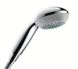 Ročna prha Hansgrohe Crometta 85 v krom izvedbi s premerom 85 mm in enim tipom curka