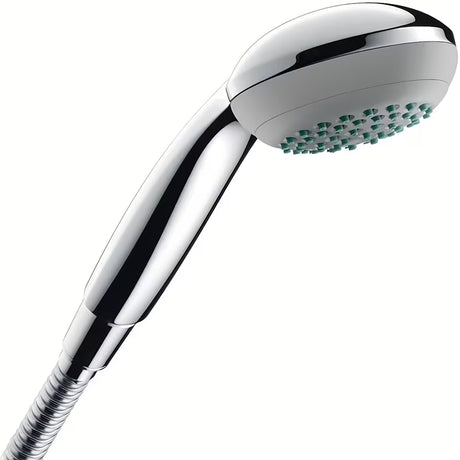 Ročna prha Hansgrohe Crometta 85 Vario v krom izvedbi z okroglo glavo in dvema tipoma curka