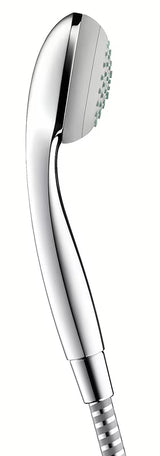 Ročna prha Hansgrohe Crometta 85 Vario v krom izvedbi z okroglo glavo in dvema tipoma curka