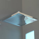 Nadglavna prha Hansgrohe Crometta E 240 v kromu s curkom Rain in kvadratno glavo 240 × 240 mm.