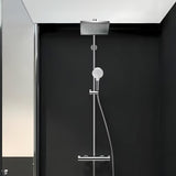 Hansgrohe Crometta E tušni sistem s termostatsko armaturo v krom izvedbi z nadglavno prho 240 mm in ročno prho