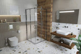 Hansgrohe Crometta E tušni sistem s termostatsko armaturo v krom izvedbi z nadglavno prho 240 mm in ročno prho
