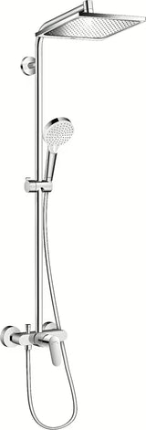 Hansgrohe Crometta E tušni sistem v krom izvedbi z nadglavno prho 240x240 mm in ročno prho