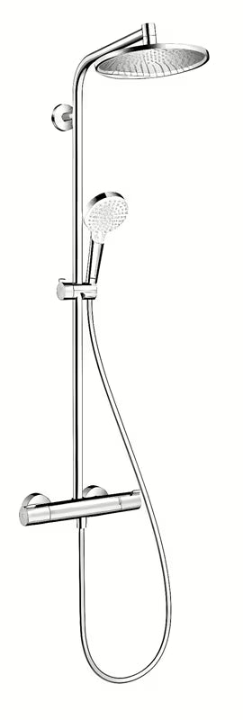 Hansgrohe Crometta S tušni sistem s termostatsko armaturo, nadglavna prha 240 mm in ročna prha, krom