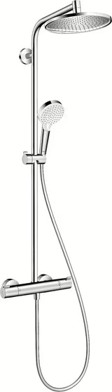 Hansgrohe Crometta S tušni sistem s termostatsko armaturo v krom izvedbi z nadglavno prho 240 mm in ročno prho