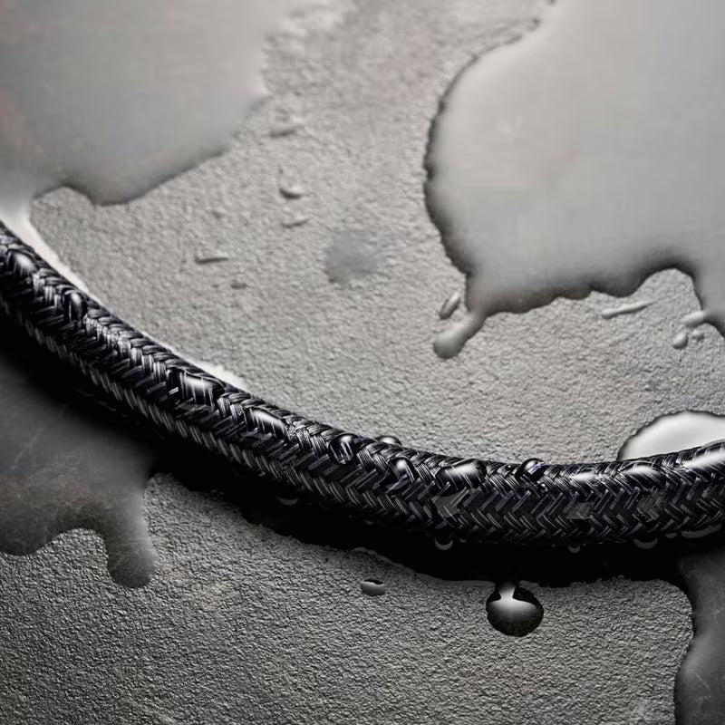 Hansgrohe Designflex tekstilna cev za tuš 1,25 m v mat črni barvi s priključkom G ½