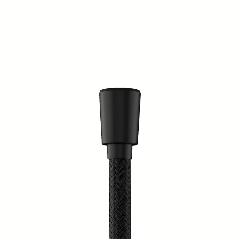 Tekstilna cev za tuš hansgrohe Designflex v mat črni barvi, dolžina 1,60 m