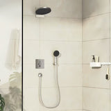 Podometna armatura za tuš Hansgrohe duoturn E v krom izvedbi pro upravljanje dveh porabnikov.