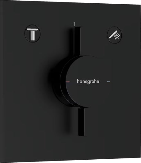 Hansgrohe duoturn E podometna armatura za tuš pro za 2 porabnika v mat črni barvi