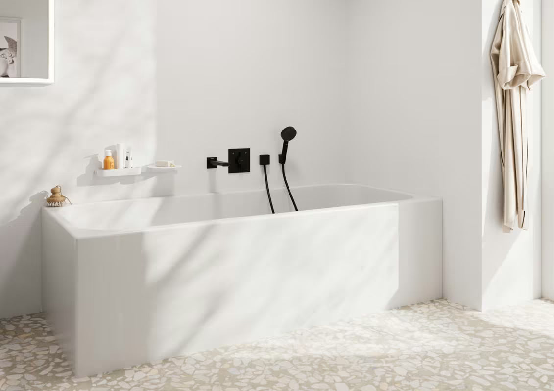 Hansgrohe duoturn E podometna armatura za tuš pro za 2 porabnika v mat črni barvi