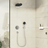 Podometna armatura za tuš hansgrohe duoturn S v krom izvedbi pro za upravljanje dveh porabnikov.