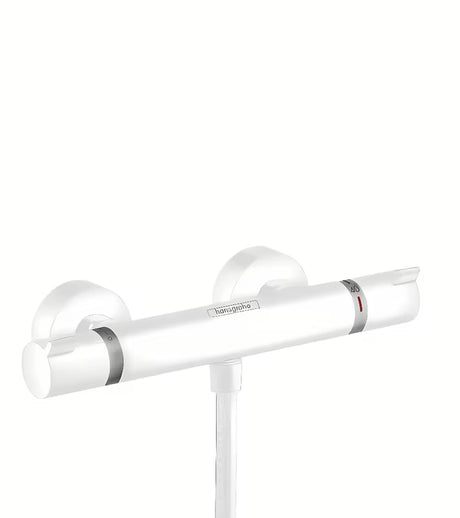 Hansgrohe Ecostat Comfort termostatska armatura za tuš za stensko montažo v mat beli barvi