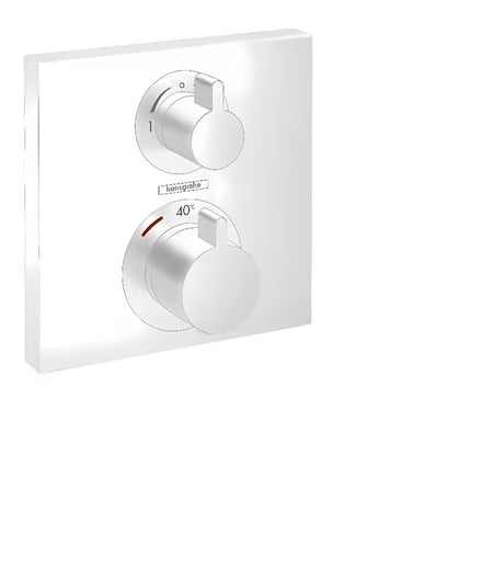 Hansgrohe Ecostat Square podometna termostatska armatura za tuš v mat beli izvedbi