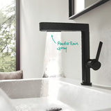 Hansgrohe Finoris armatura za umivalnik v črni mat izvedbi z izvlečno prho