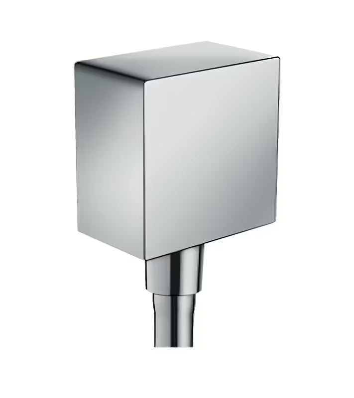 Hansgrohe fixfit Square priključek za tuš cev tuš cevi v kromu s povratnim ventilom