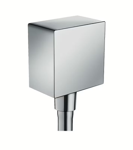 Hansgrohe fixfit Square priključek za tuš cev tuš cevi v kromu s povratnim ventilom