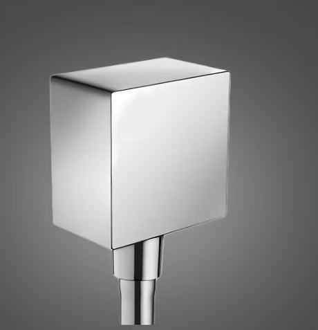 Hansgrohe fixfit Square priključek za tuš cev tuš cevi v kromu s povratnim ventilom