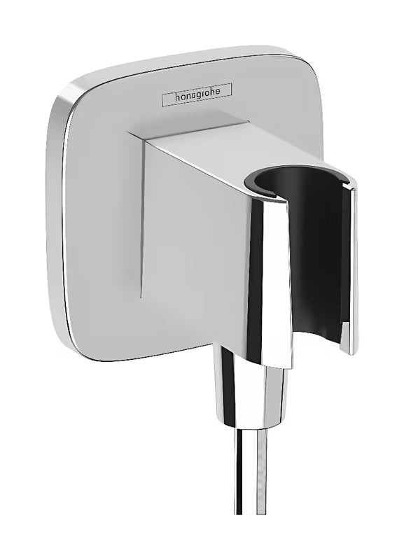 Hansgrohe fixfit Q priključek za tuš cev v krom izvedbi z držalom za prho in protipovratnim ventilom