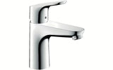 Kromirana enoročna armatura za umivalnik Hansgrohe Focus brez odtoka z običajnim curkom
