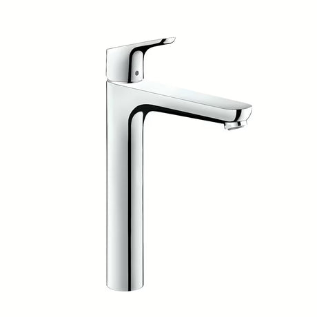 Hansgrohe Focus visoka enoročna armatura za umivalnik v krom izvedbi z odtočnim kompletom