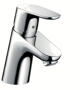 Hansgrohe Focus enoročna stoječa armatura za umivalnik v krom izvedbi brez odtoka.