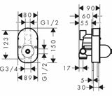 Podometno telo Hansgrohe Focus brez armature pro za podometno vgradnjo