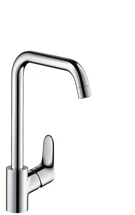 Krom enoročna armatura za pomivalno korito Hansgrohe Focus z vrtljivim izlivom
