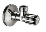 Hansgrohe kotni ventil v krom izvedbi z mikro filtrom pro za zaščito armatur pred nečistočami