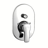 Hansgrohe HG248 podometna za prho in armatura za kad v krom izvedbi, v zaobljenem dizajnu.