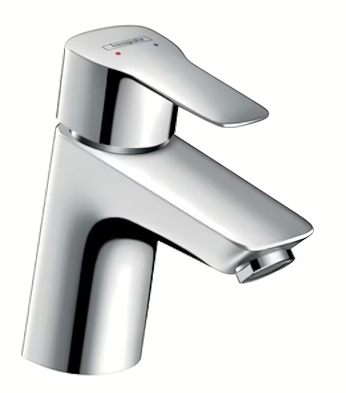 Kromirana enoročna stoječa armatura za umivalnik Hansgrohe HG248 v zaobljenem dizajnu