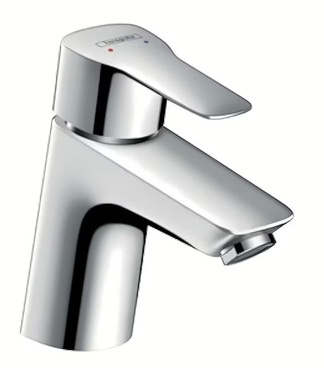 Kromirana enoročna stoječa armatura za umivalnik Hansgrohe HG248 v zaobljenem dizajnu