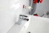 Kromiran enoročna stoječa armatura za umivalnik Hansgrohe HG248 z odtokom