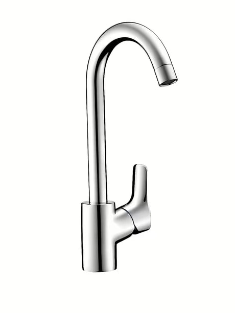 Kromirana stoječa armatura za pomivalno korito Hansgrohe HG248 z vrtljivim izlivom in ročnim upravljanjem